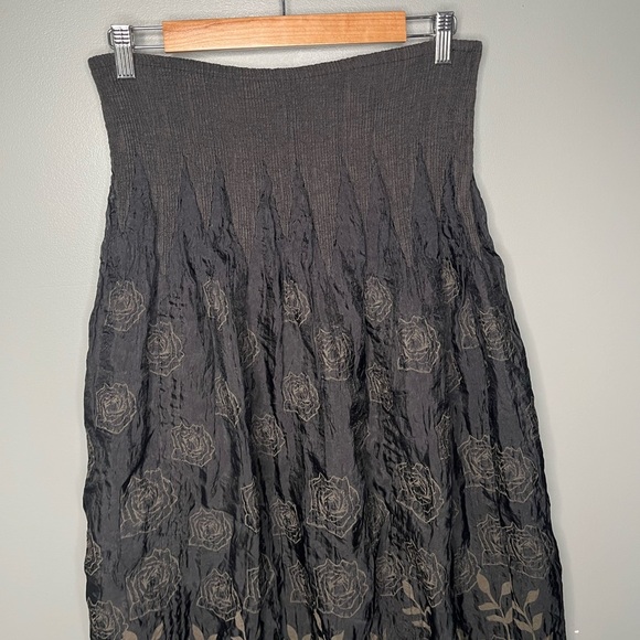 Anthropologie x Lapis Convertible Strapless Dress - Maxi Skirt - Moody Floral - Picture 4 of 10